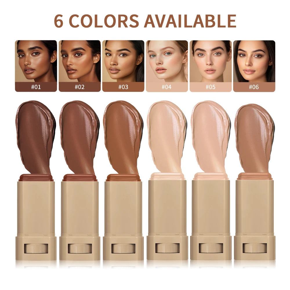 Foundation Skin Tint Balm Skin Tint Stick Waterproof Nourishing Solid Tinted Serum  Face Tinted Face Contour Stick Makeup