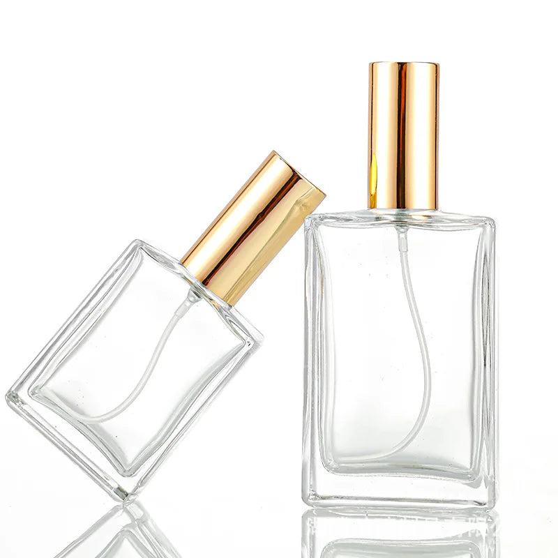 12pcs+6 accessories 15ml transparent perfume spray bottle, including 12 spray bottles, 3 funnels, and 3 sub-packing artifacts