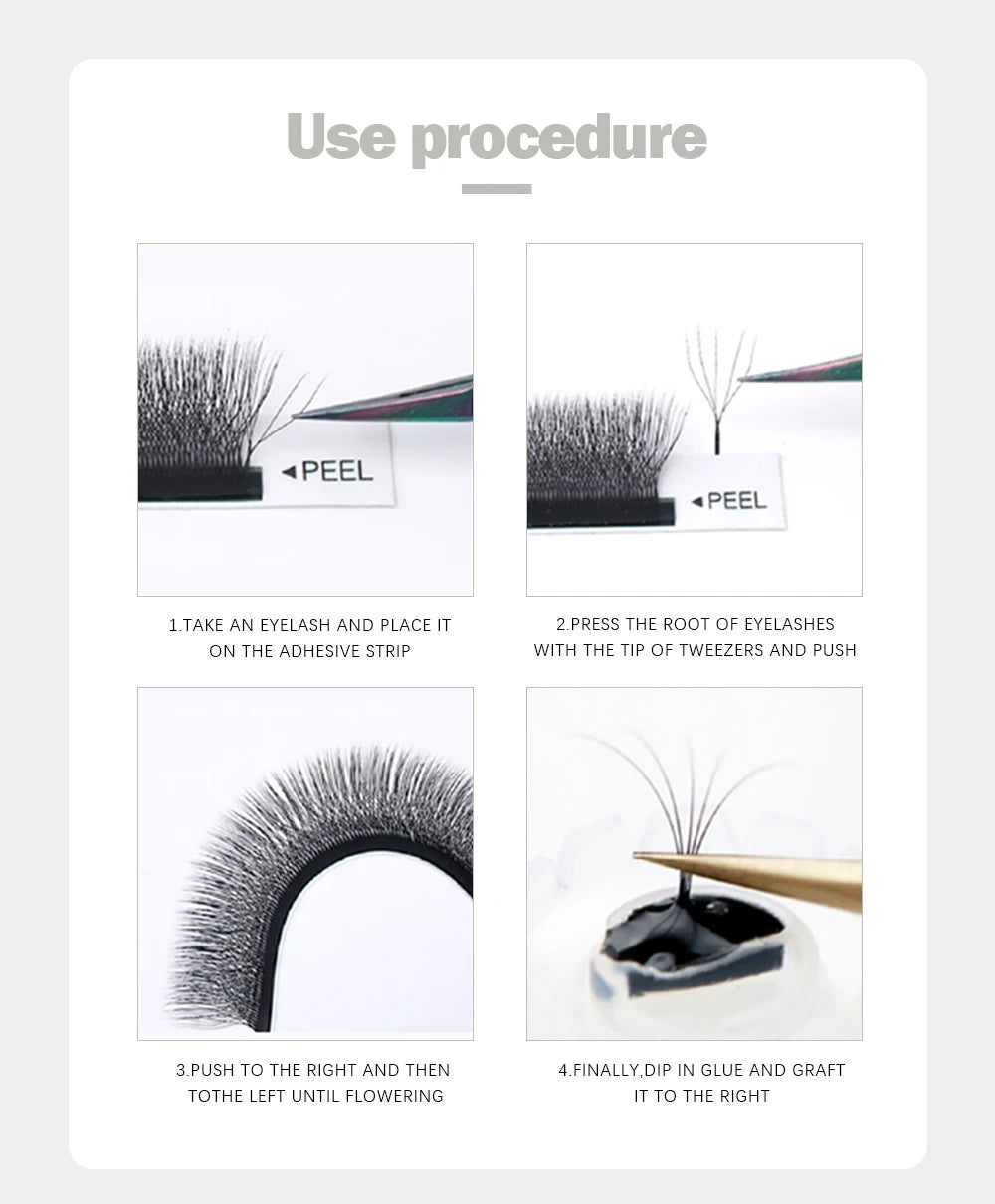DeceMars L-curl M Curl YY 3D 4D 5D 6D Eyelash Extension 12 Lines for Makeup