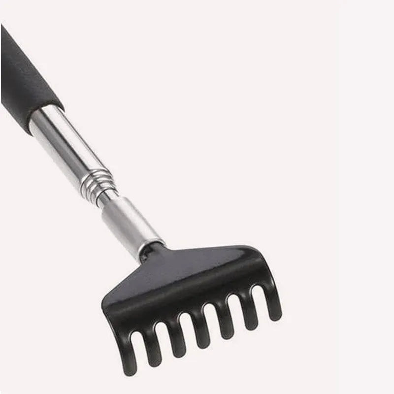 Telescopic Back Scratcher Scratching Backscratcher Massager Metal Stainless Steel Tool with Carrying Bag