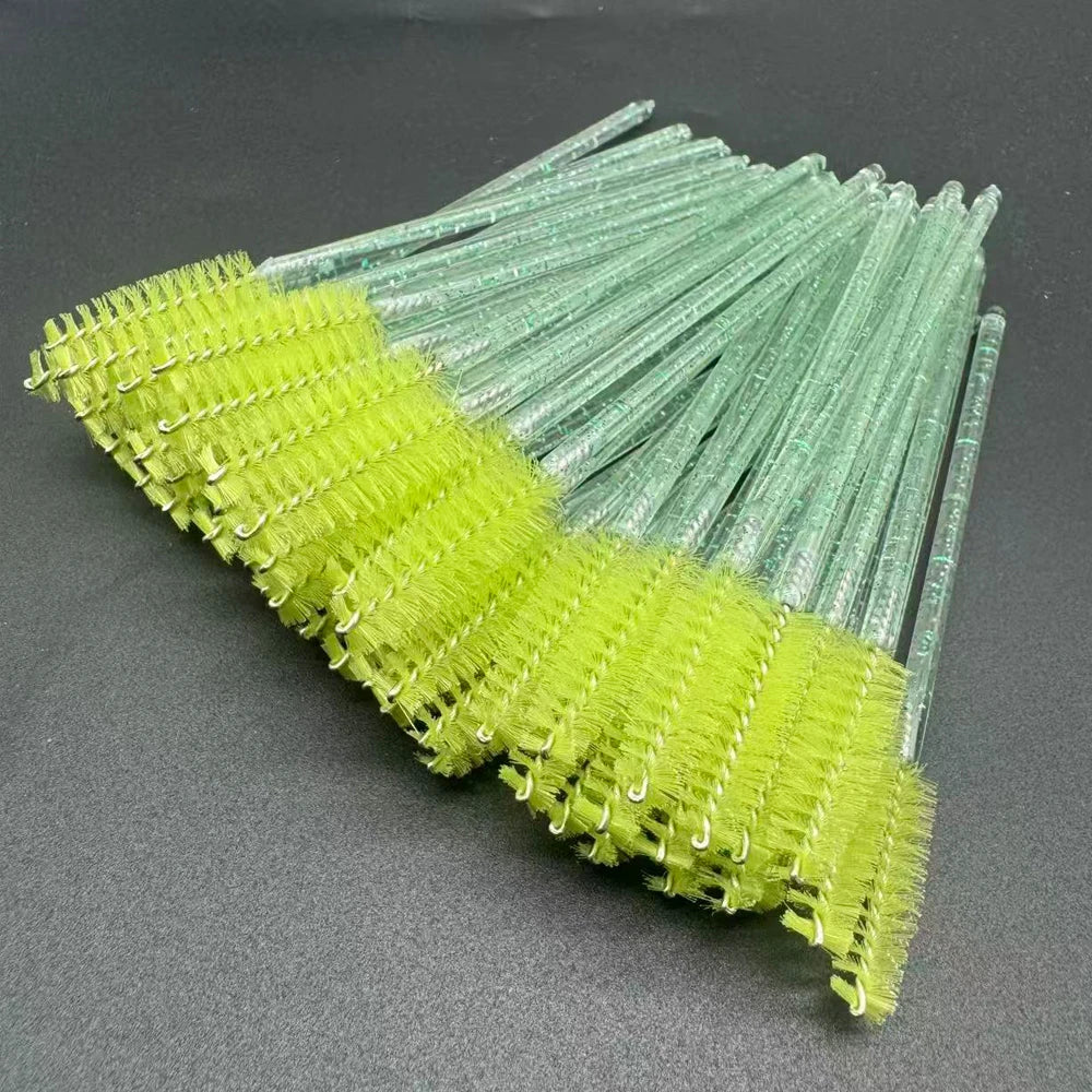 Disposable Crystal Eyelashes Brush Comb 50Pcs Eye Lashes Extension Mascara Wands Makeup Professional Makeup Beauty Tool