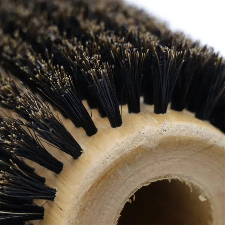 Professional 6 Sizes Barber Salon Wood Handle Boar Bristles Round Brush Removable Tail Hairdresser Hair Brush Hair Round Combs