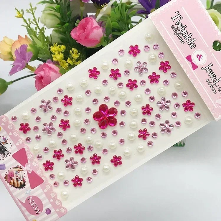 Rhinestone Acrylic Face Decoration Sticker Party Eyes Makeup Crystal Self-adhesive DIY Sticker Girls Face Diamond Tattoo Sticker
