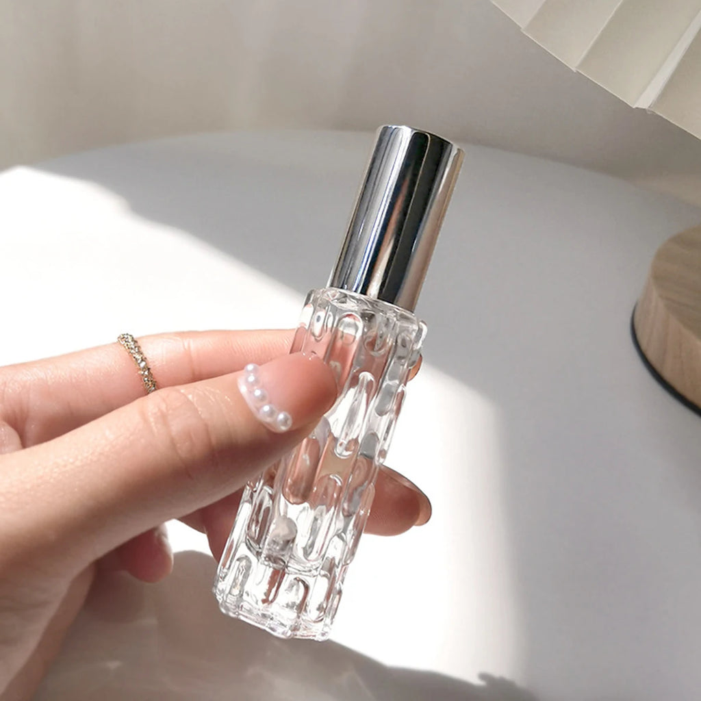 1pc-10ml glass perfume spray bottle Aluminum spray head perfume dispenser bottle press empty bottle
