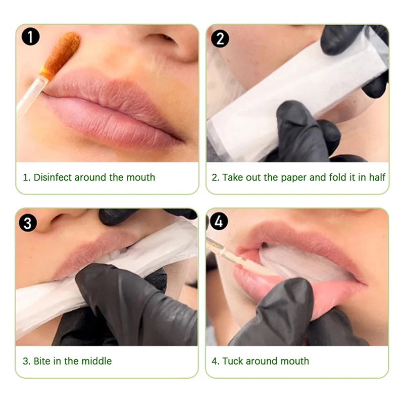 30/40pcs Microblading Tattooed Lip Oral Isolation Pad Tattoo Lip Disposable Protective Pad Film Permanent Makeup Tattoo Accessor
