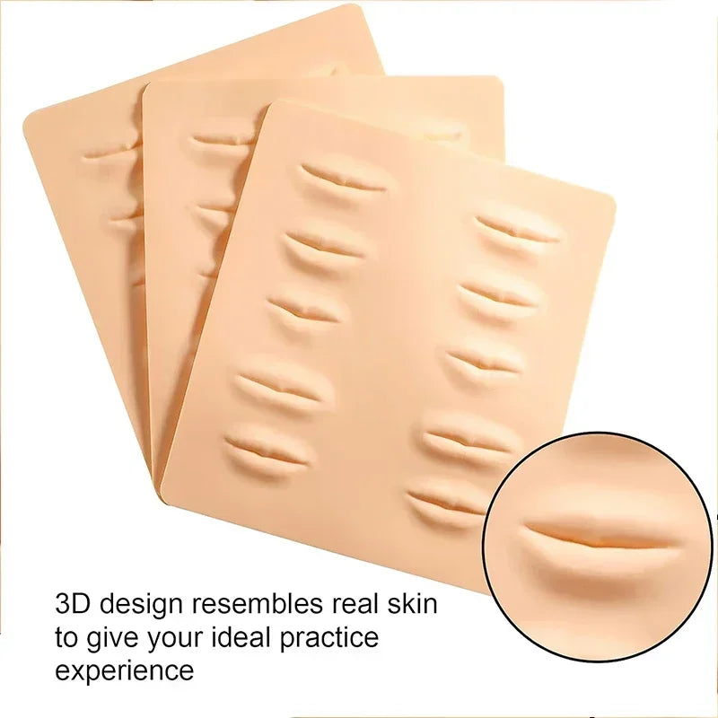Lip Tattoo Practice Skin Microblading Supplies Silicone Practice Latex Skin Permanent Makeup Lips Tattoo Training Tool Beginner