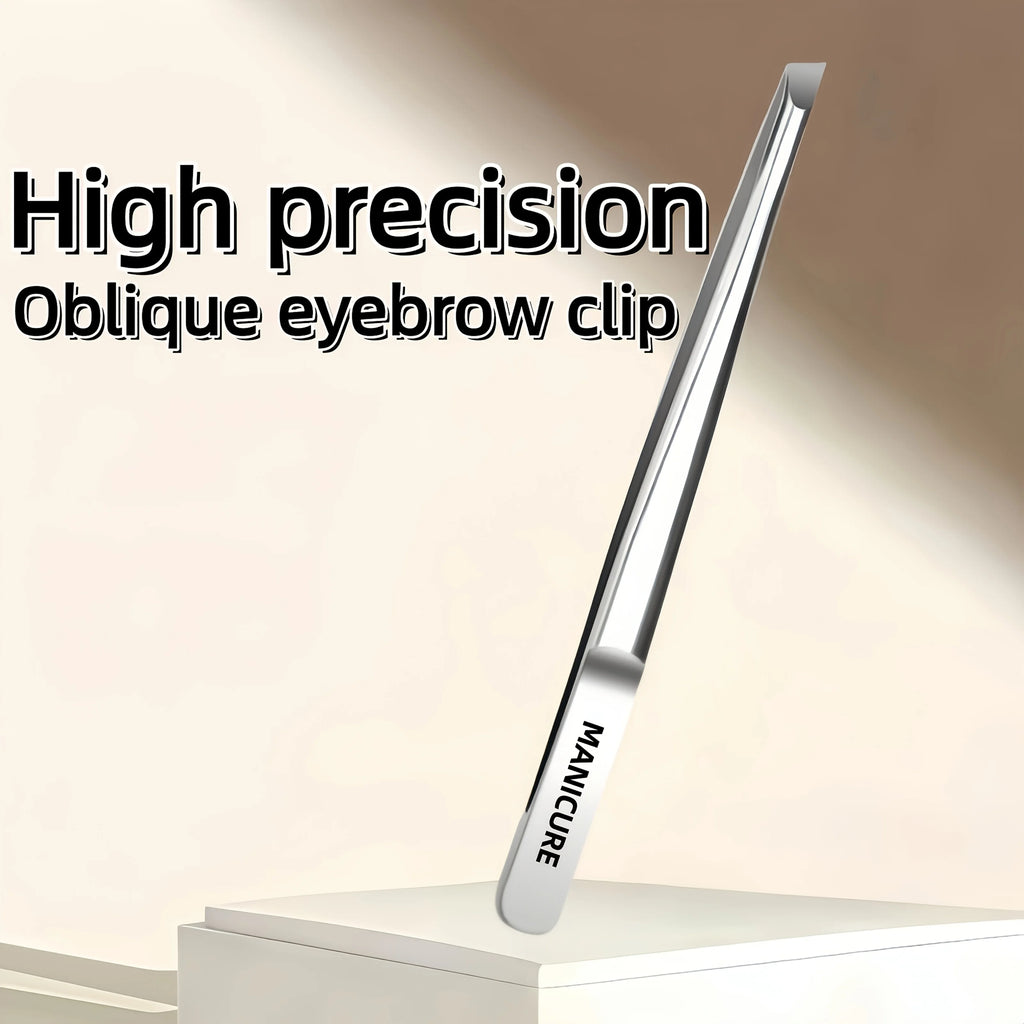 Stainless Steel Tweezers Tool Suitable for Eyebrow Eyelash Application Beard & Mustache Trimming False Eyebrow Applicator Gifts