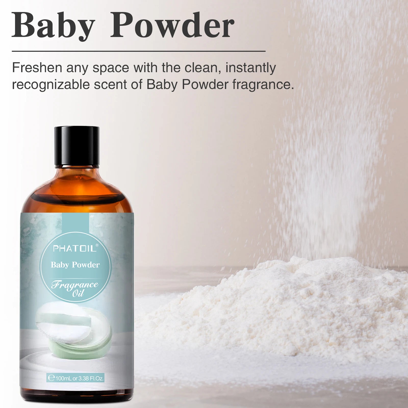 PHATOIL 100ml Aroma Fragrance Oil For Soap & Candle Making Fresh Linen Bubble Gum Baby Powder Angel Aromatherapy Essential Oils