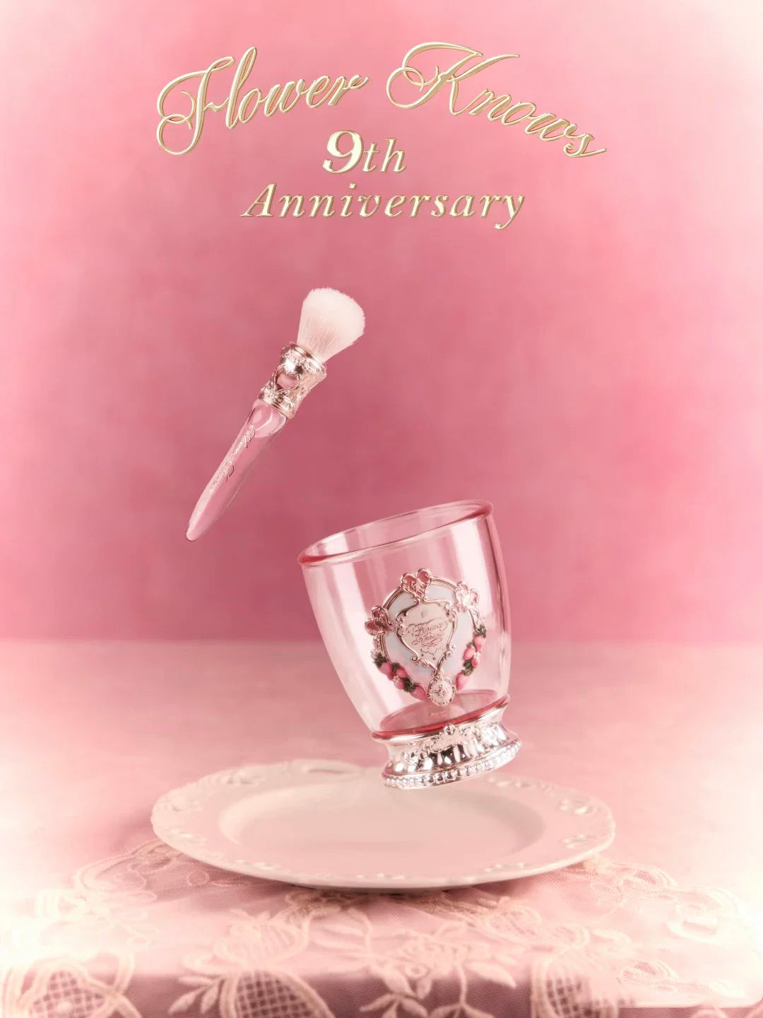 Flower Knows 9th Anniversary Brushes Paddle Hair Brushes Air Cushion Hair Comb 17*8cm Flowerknows Brush Holder