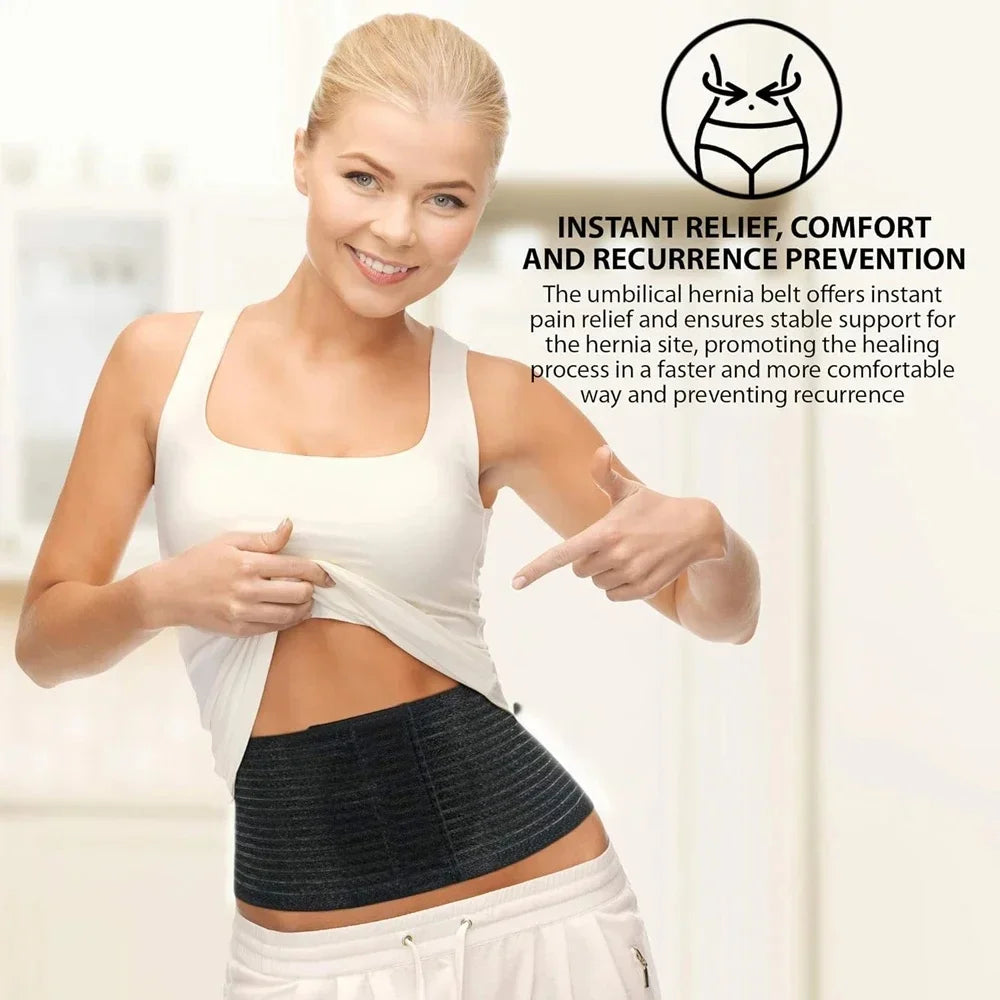 Umbilical Hernia Belt for Men and Women Abdominal Support Brace Hernia Binder With Hernia Support Pad Helps Relieve Pain