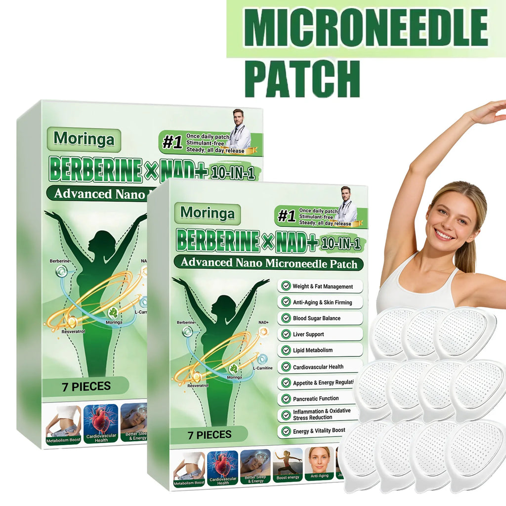 Berberine NAD+ 10-IN-1 Advanced Nano Microneedle Patch Activate Local Loop Daily Body Care Patch with Microdarts Technology