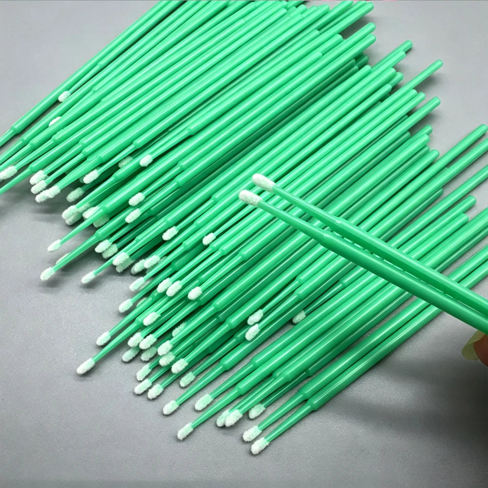 100Pcs Eyelash Cleaning Brush Lash Extension Micro Cotton Swab Individual Eyelashes Microbrush Beauty Makeup Clean Remover Tools