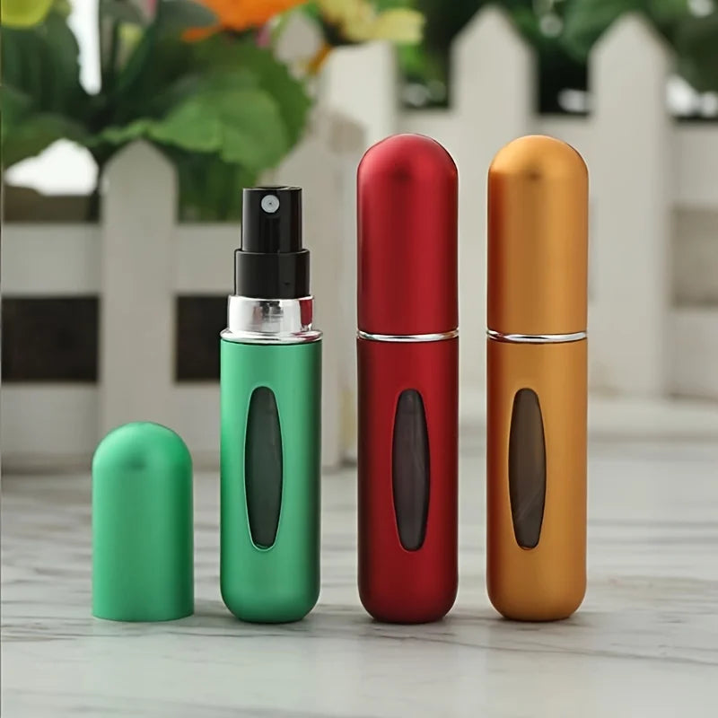 1/4Pcs 5ml Perfume Atomizer Portable Liquid Container for Cosmetics Traveling Mini Aluminum Spray Empty Refillable Bottle