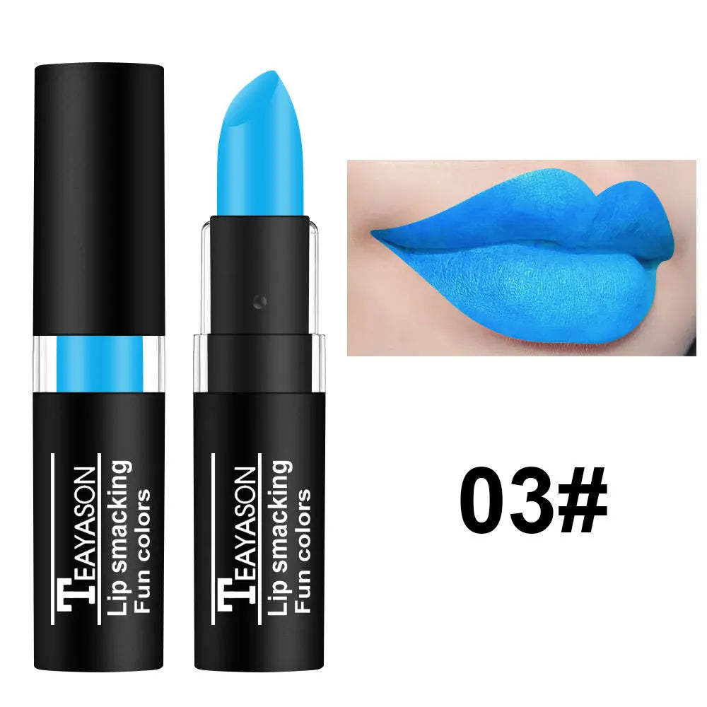 TEAYASON Matte Lipsticks 12 Colors Waterproof Long Lasting Lip Stain Non-stick Cup Sexy Red Black Lipstick Pigment Lip Cosmetics