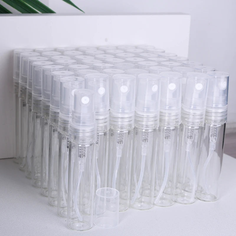 Special sale 50/piece 5ml transparent high quality glass perfume bottle spray bottle mini portable travel sub-bottle