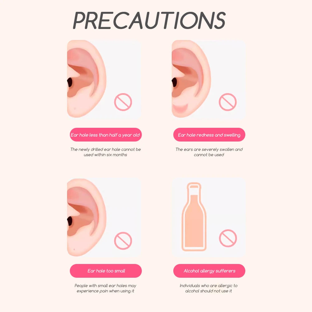 180/240PC Ear Piercing Cleaning Effective Ear Hole Cleaner Tool Disposable Earrings Hole Clean Paper Line for Removing Dirt Odor