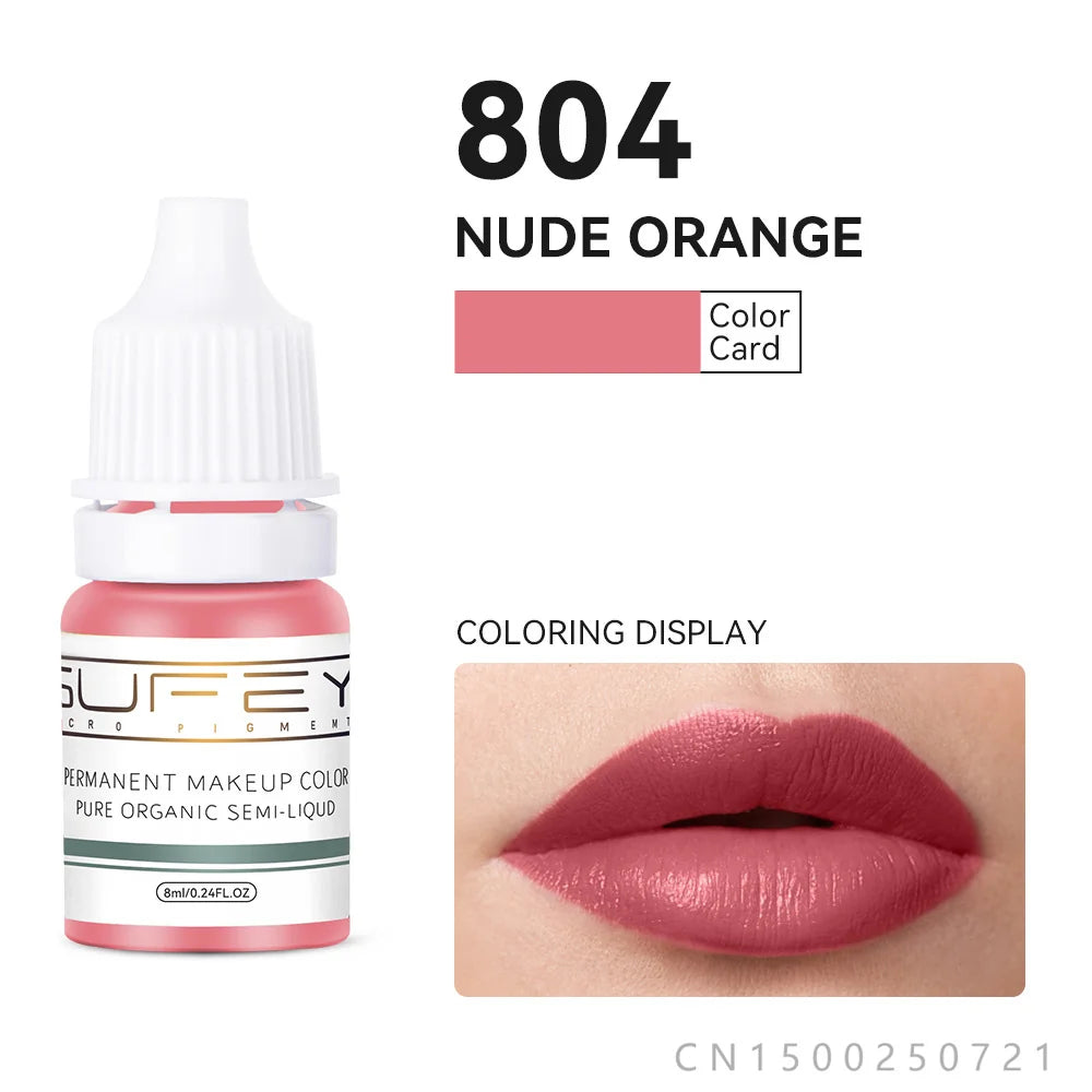 33 Colors Permanent Makeup Pigment Lip Tattoo Inks Vegan Eyebrows Microblading Pigments 8ml Body Art Ink for PMU Artists