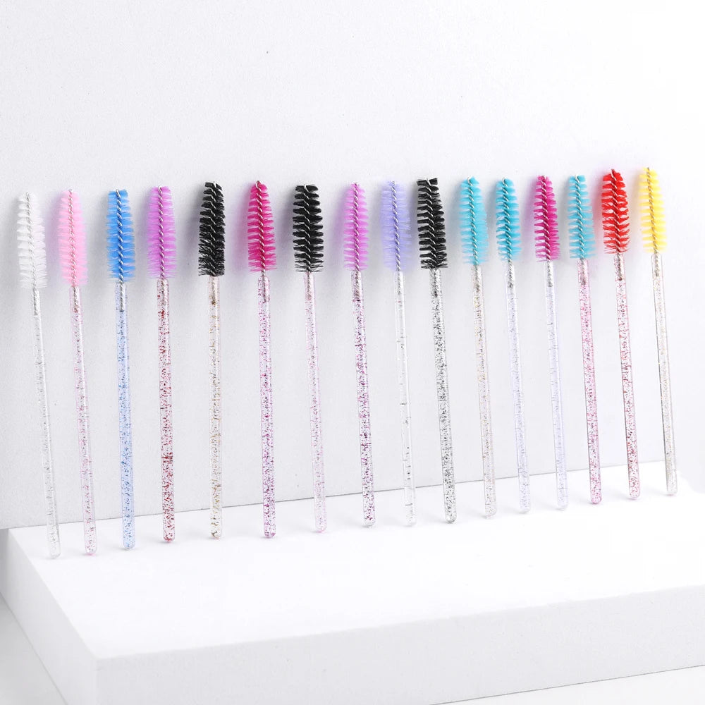 100Pcs Disposable Eyelash Brushes Spoolie Mascara Wands For Eyelash Extension Household Salon Cosmetic Supply