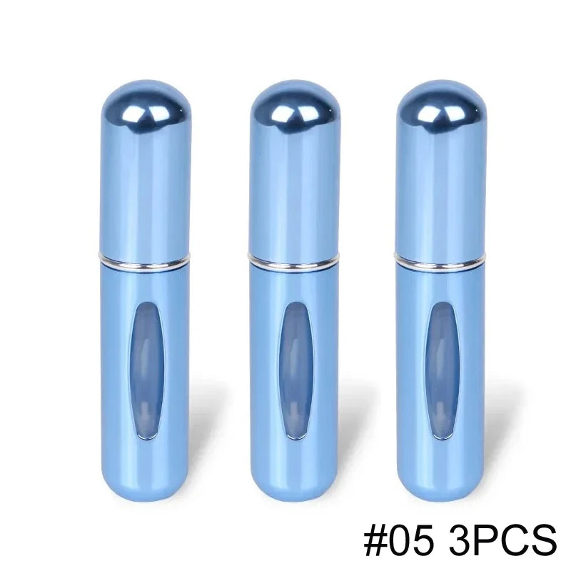 5ml Portable Refillable Spray Bottle Plastic liner Perfume Atomizer Mini Sample Bottle For Cosmetics Travel Empty Container