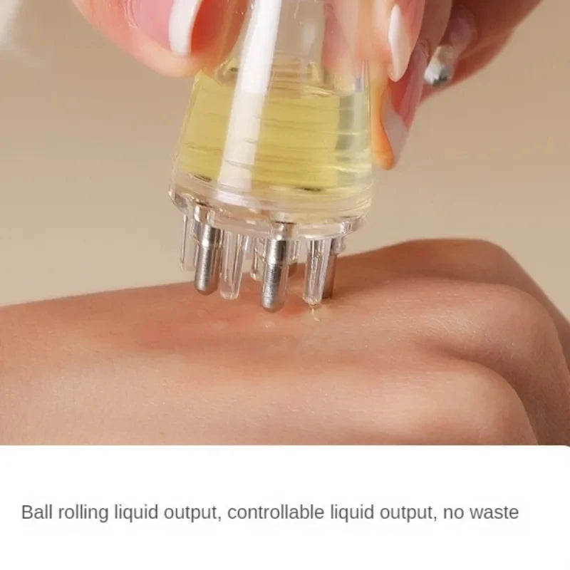 Scalp Applicator Comb, Hair Scalp Oil Applicator, Mini Portable Head Essential Oil Roller Ball Massage Fixing Liquid Guide Comb