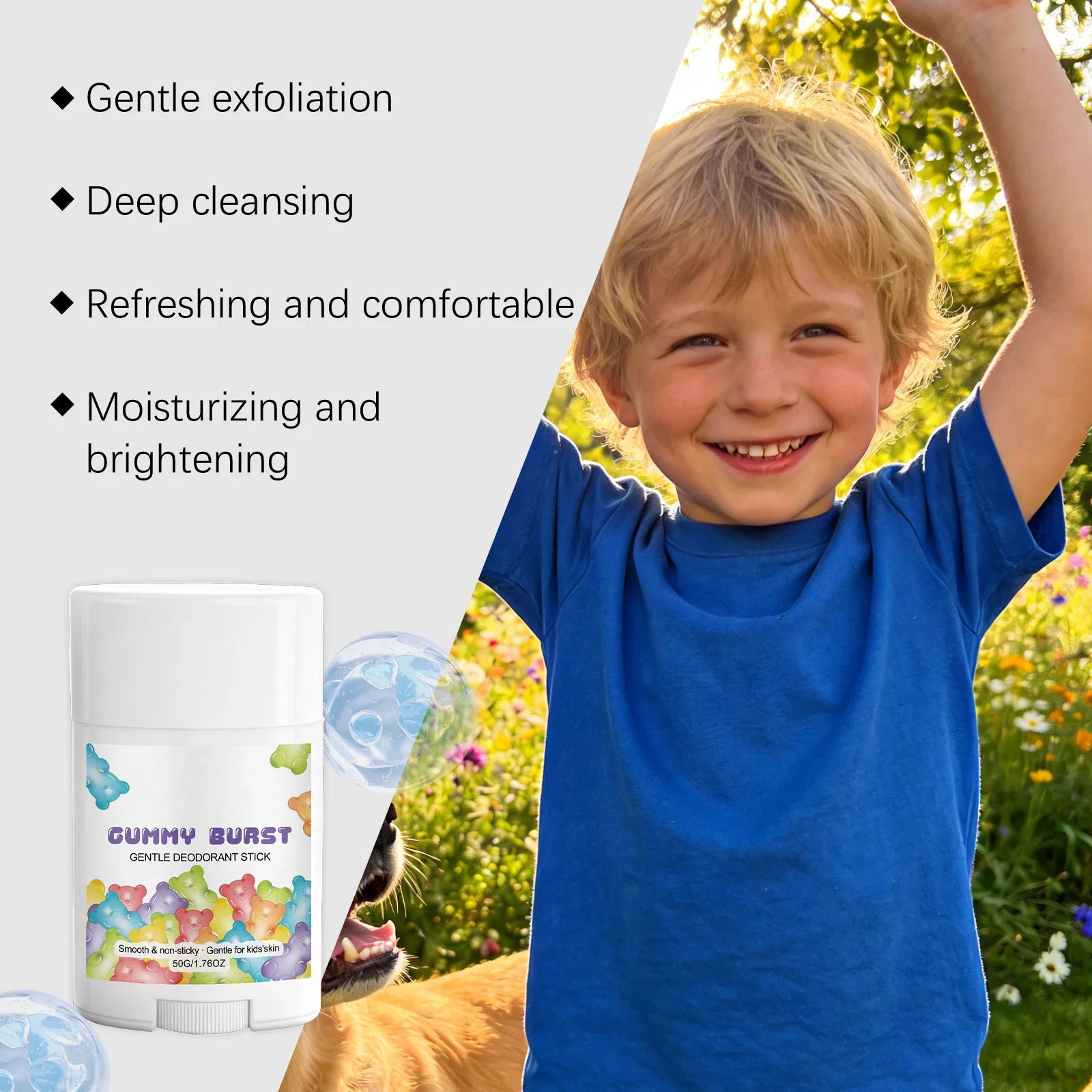 Body Odor Remover Antiperspirant Stick for Kids Sweat Odor Inhibiting Armpit Refreshing Lasting Fragrance Body Deodorant Stick