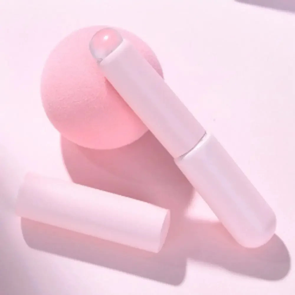CNKESS Reusable Lip Brushes Multifunction Round Head Silicone Lipstick Brush Applicator Elastic Lip Gloss Makeup Brushes Woman