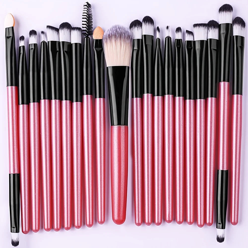 Makeup Brush Set 20Pcs Kit Soft Fluffy Eye Shadow Brushes Cosmetic Foundation Powder Highlighter Blending Beauty Tool Beginners