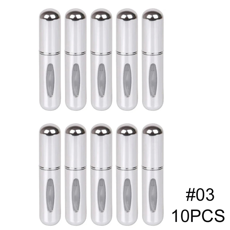 5ml Portable Refillable Spray Bottle Plastic liner Perfume Atomizer Mini Sample Bottle For Cosmetics Travel Empty Container