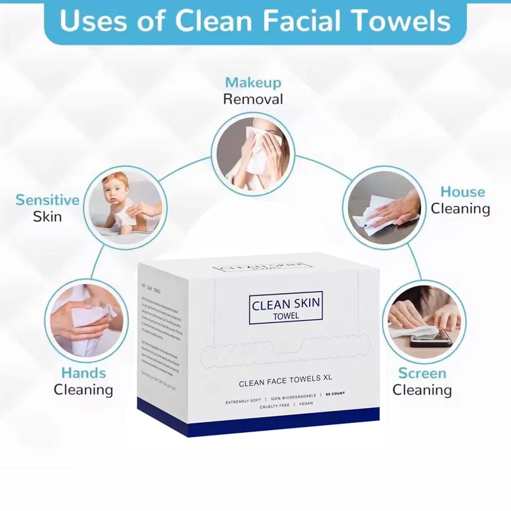 50Pcs/Box Disposable Face Towels Facial Cleansing Makeup Remover Dry Beauty Skincare Travel Pack
