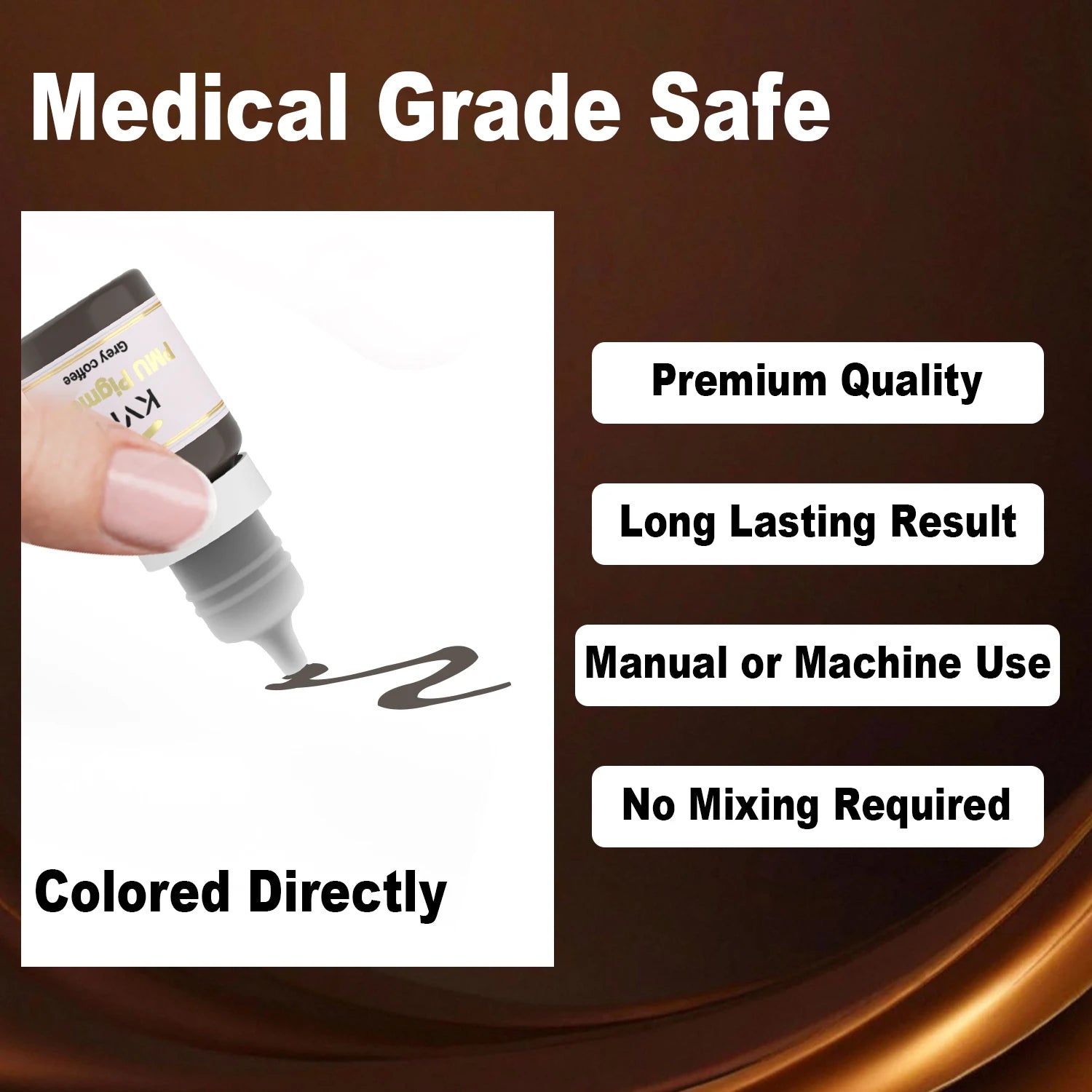 KVM 5/8pcs Multicolor Eyebrow Microblading Inks Semi Permanent Lip Makeup Pigment Eyeliner Black Brown Tattoo Ink Supplies