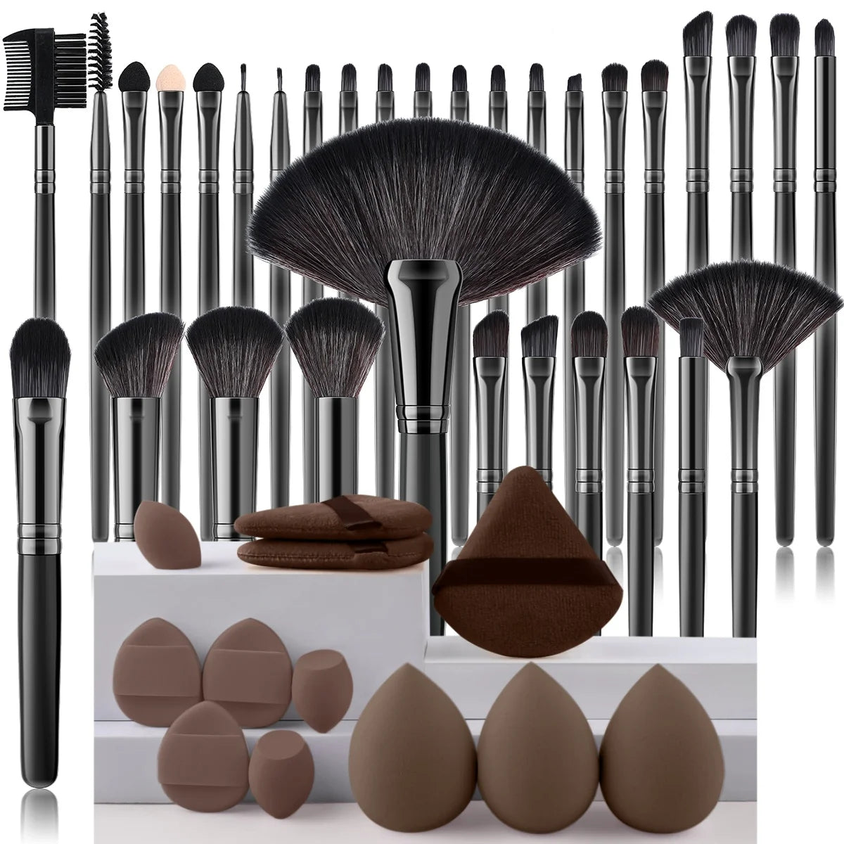 32Pc Makeup Brush Set Cosmetic Tools for Powder Eye Shadow Foundation Blush Blending Beauty Makeup Brush Kit for Makeup Starters