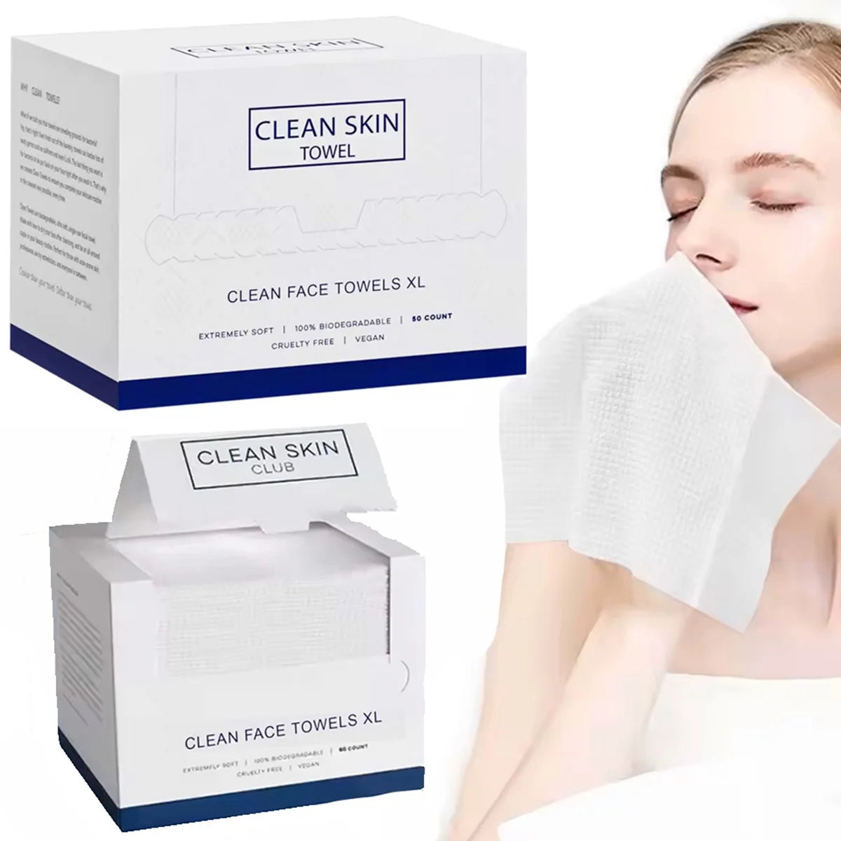 50Pcs/Box Disposable Face Towels Facial Cleansing Makeup Remover Dry Beauty Skincare Travel Pack