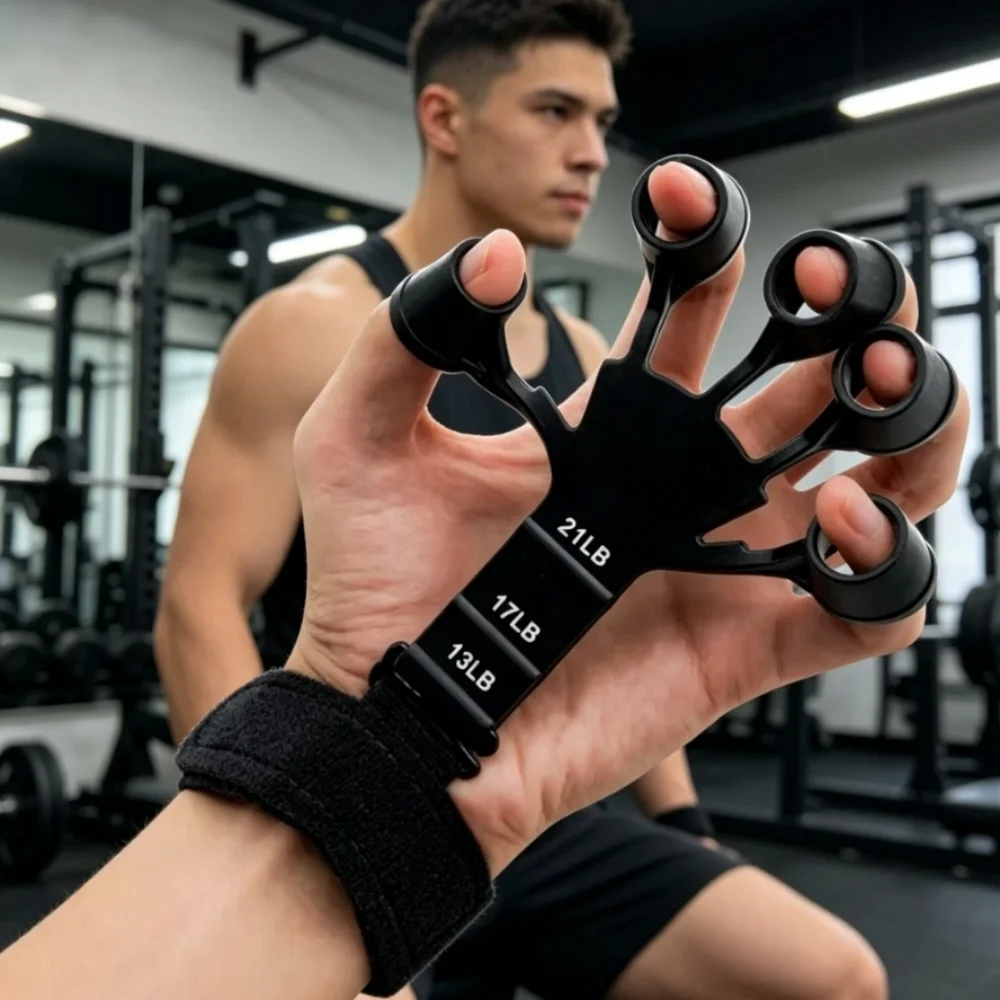 Hand Finger Flexibility Training Gear Portable Five-Prong Wrist Grip Exerciser for Daily Strength Workout
