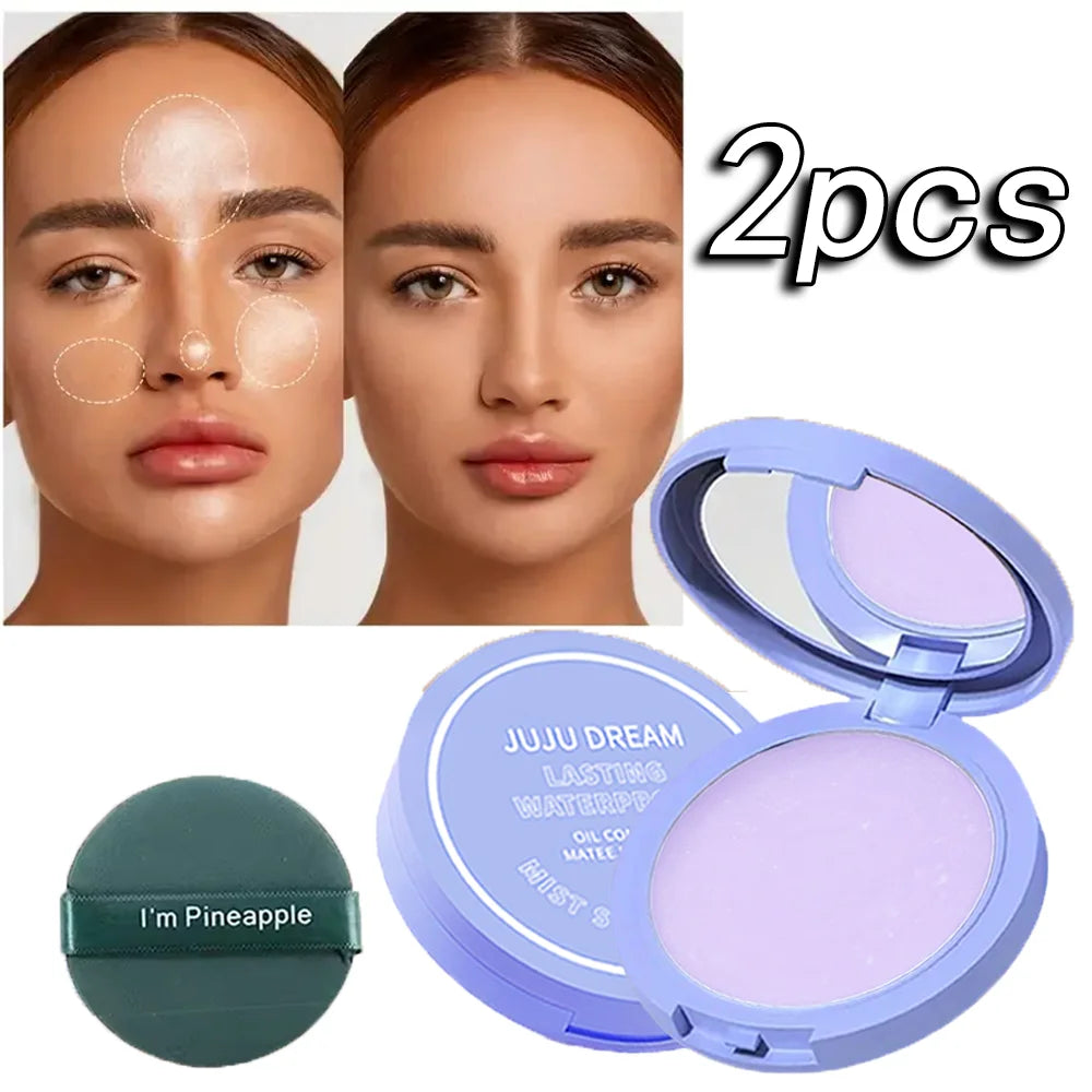 Powder-free setting cream for makeup touch-ups,waterproof and sweat-proof,long-lasting oil control,and easy-to-come-off powder