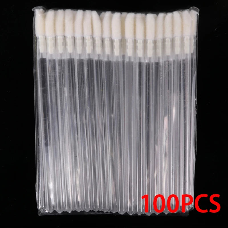 100/300PCS Crystal Lip Brush Lipstick Gloss Applicator Wands Wholesale For Eyelashes Extension Tool Kits Makeup Accessories