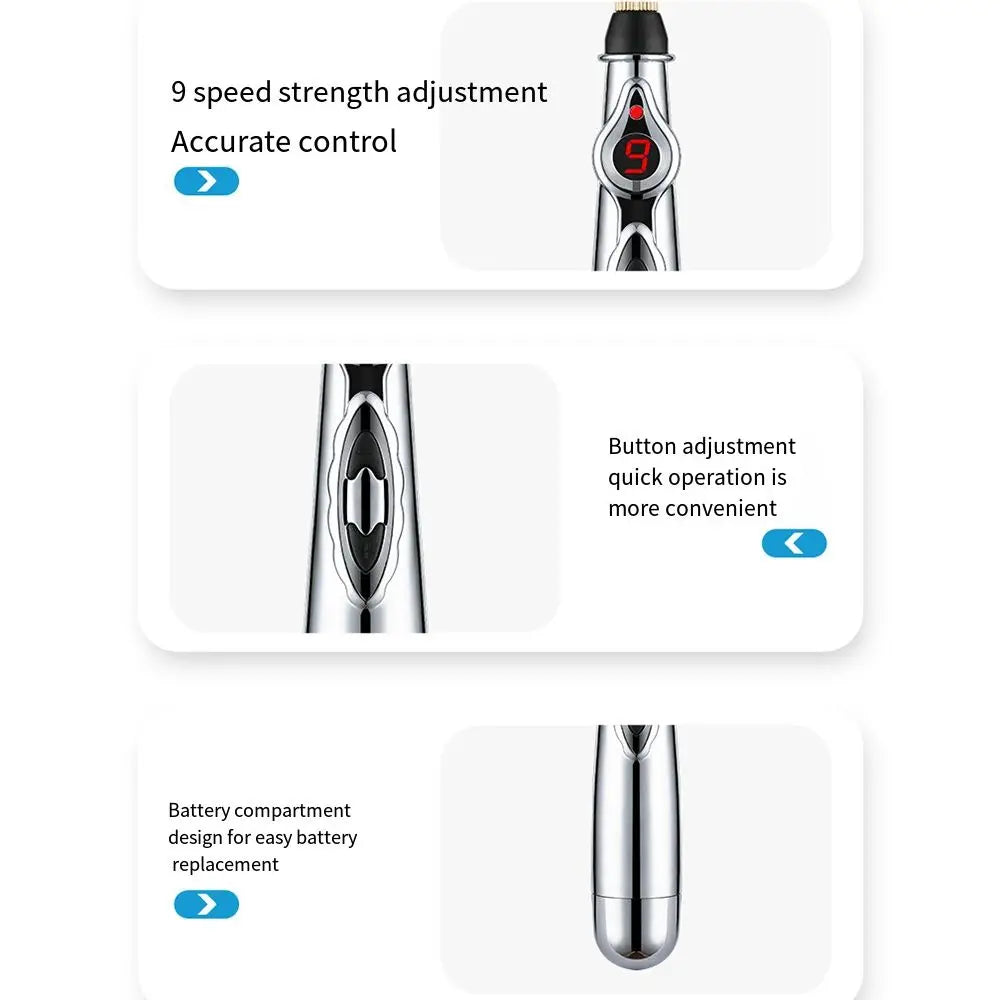 2/3/5 Heads Electronic Acupuncture Pen Safe Acupuncture Electric Massage Pen 9th Gear Meridian Energy Meridian Pen Neck