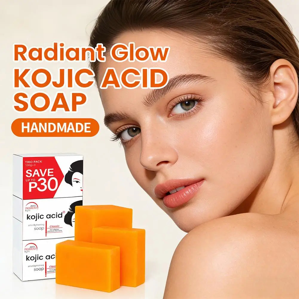 Kojic Acid Soap Deep Cleansing Brightening Soap for Even Skin Tone Radiance Smooth Hydrating Gentle Cleanser for Daily Skin Care