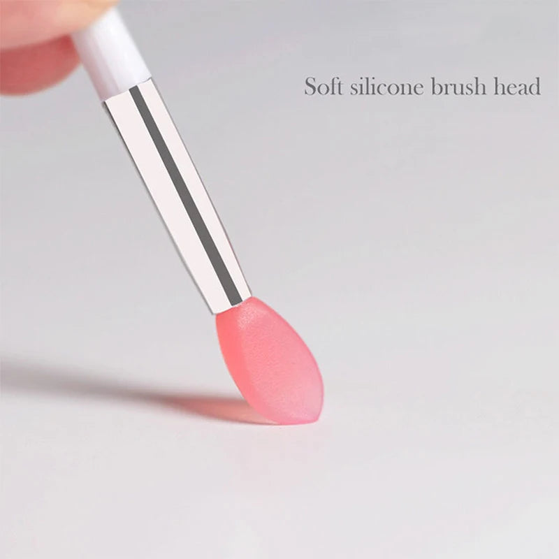 3PCS Silicone Lip Balms Lip Mask Brush With Sucker Dust Cover Lipstick Cosmetic Makeup Brushes Lipstick Brush Storage Box