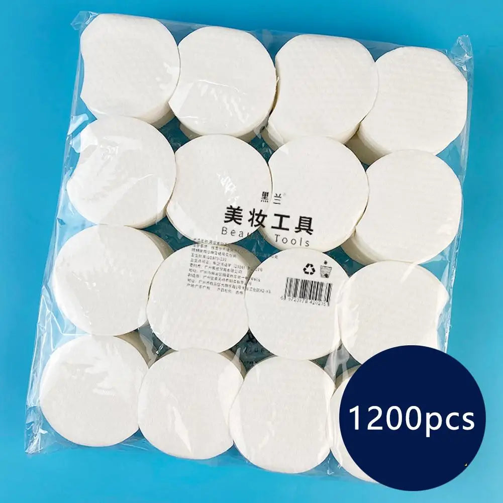300/600/1200Pcs Pearl Pattern Makeup Remover Cotton Facial Cleaning Thick Cotton Pad Women Travel Makeup Remover For Dry Wet Use