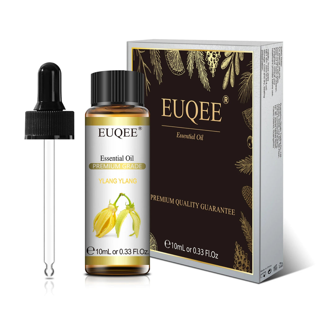 EUQEE 10ml Pure Essential Oil Peppermint Palo Santo Bergamot Eucalyptus Lavender Cinnamon Cedarwood Aromatherapy Essential Oils