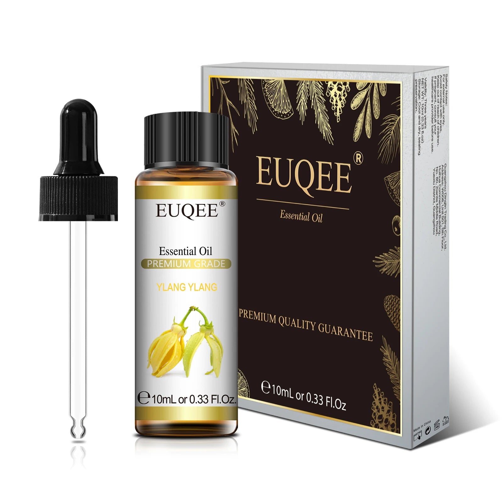 EUQEE 10ml Pure Essential Oil Peppermint Palo Santo Bergamot Eucalyptus Lavender Cinnamon Cedarwood Aromatherapy Essential Oils