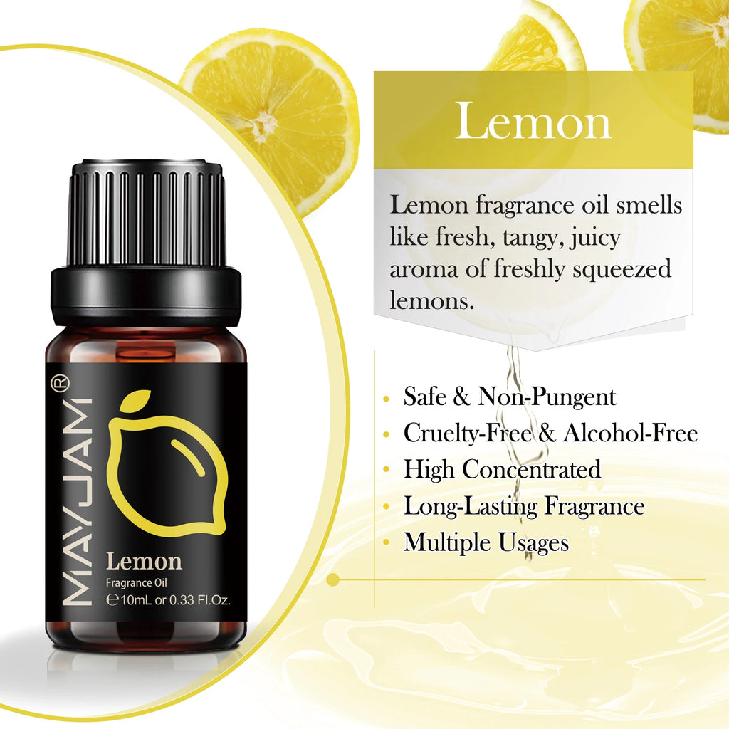 MAYJAM 10ML Fruit Fragrance Oil Lime Apple Mango Passion Fruit Strawberry Watermelon Cherry Coconut Lemon Sweet Orange 1pcs Oil
