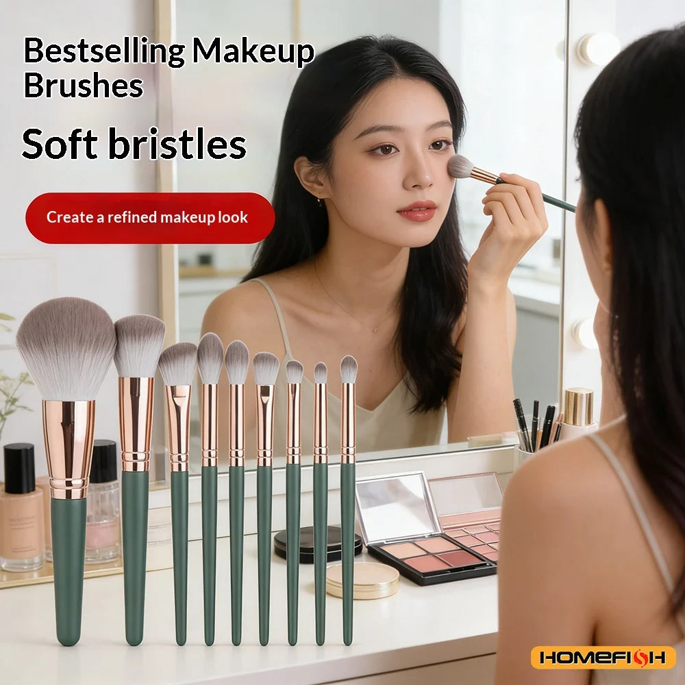 Cosmetic Powder & Blush Blending Brush Set – 14Pcs Soft Fluffy Makeup Tools for Eye Shadow & Foundation