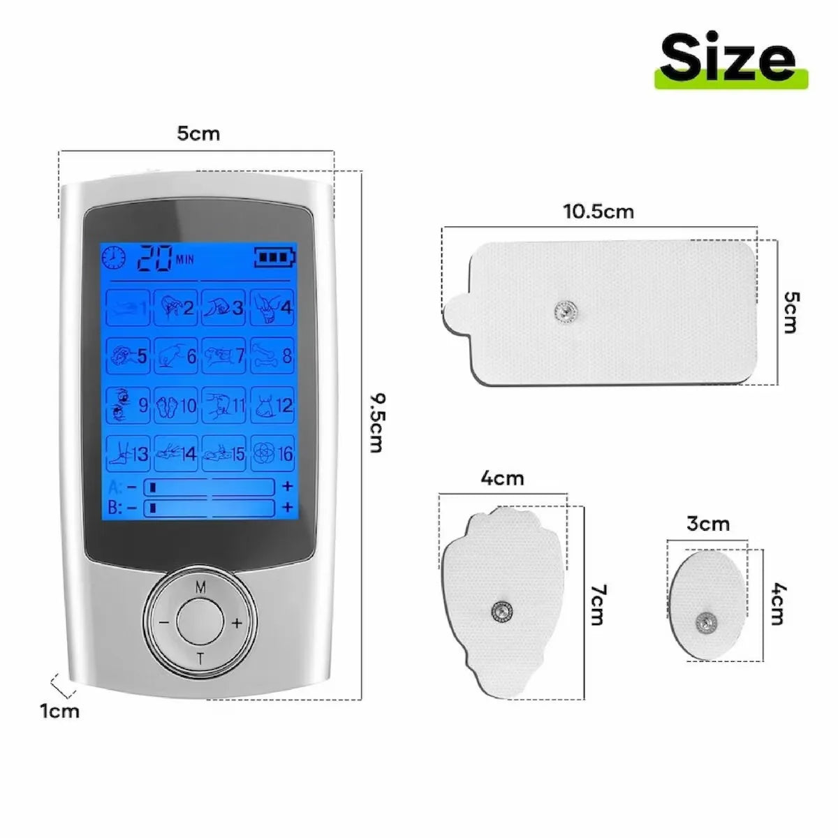 16 Modes Digital EMS Body Massager Electric Muscle Stimulator Portable Electrostimulation Relax Care Tool Home Use