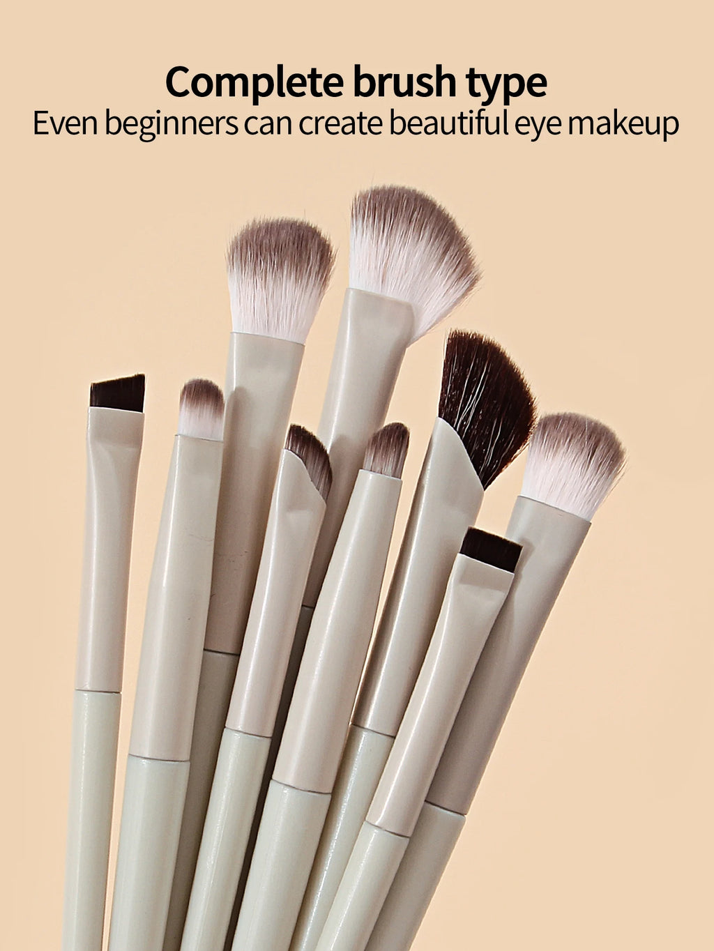 5/9/10pc Professional Eye Makeup Brush Set, Ultra-Thin Blade Eyeliner Brush, Nose Shadow Highlight Brush, Eye Smudge Brush Set