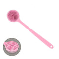 Silicone Long Handle Shower Brush Soft Haired Lazy Bath Tools Back Scrubber Sponge Exfoliating Skin Massager Bathroom Tools