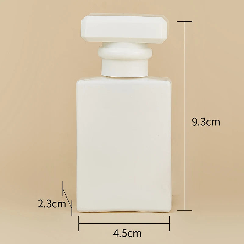 50ml  Black White Square Glass Spray Perfume Bottle Cosmetic Packaging Empty Bottles Can Be Filled in Perfume Bottles