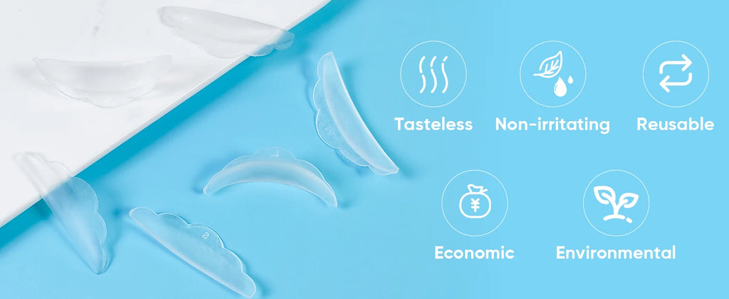 Lomansa NEW Reusable Lash Lift Pads Rods Silicone Eyelash Perming Curler and Y Shape Eyelash Brush Perming Curler Makeup Tools