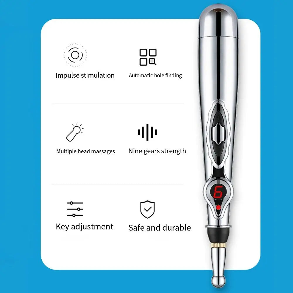 2/3/5 Heads Electronic Acupuncture Pen Safe Acupuncture Electric Massage Pen 9th Gear Meridian Energy Meridian Pen Neck