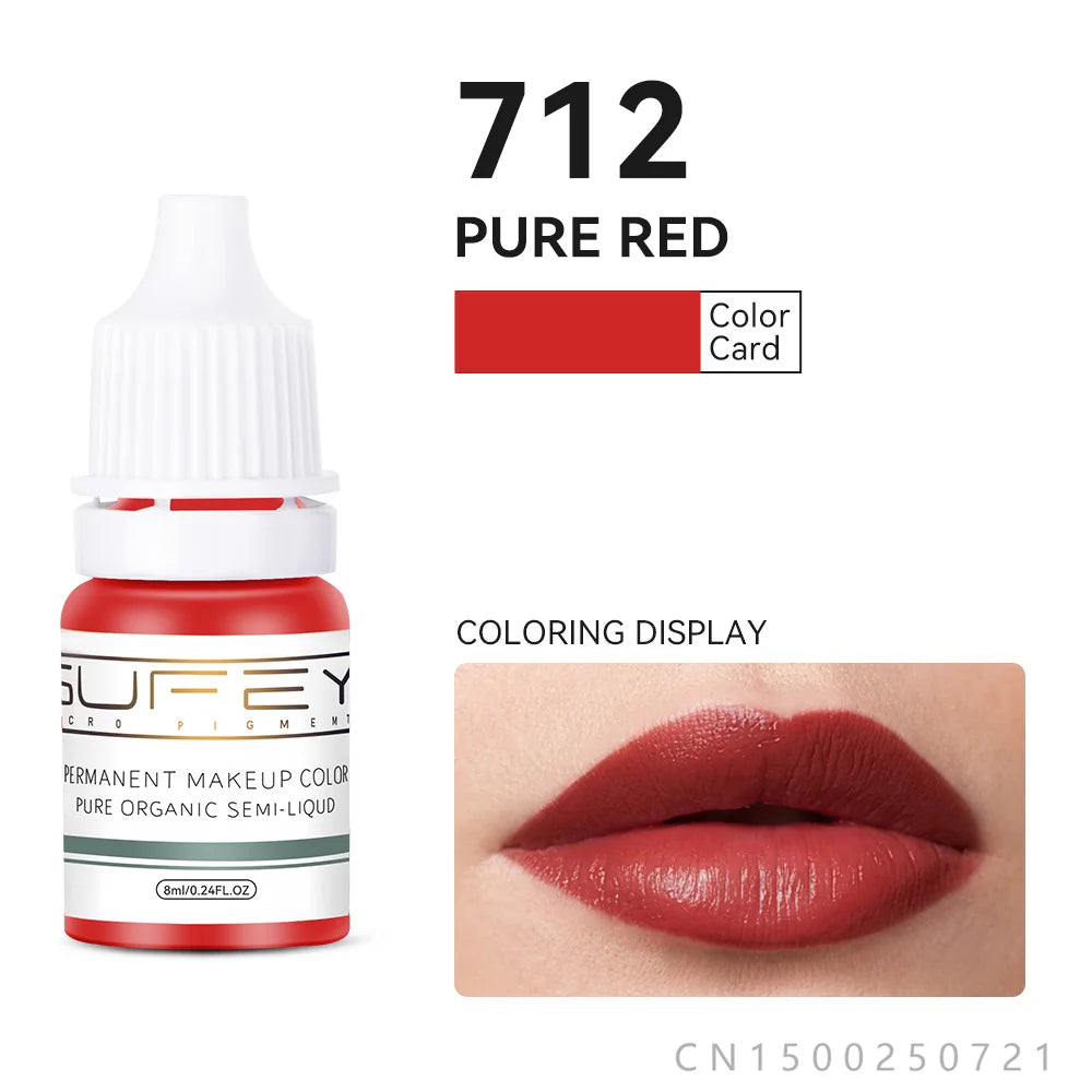33 Colors Permanent Makeup Pigment Lip Tattoo Inks Vegan Eyebrows Microblading Pigments 8ml Body Art Ink for PMU Artists